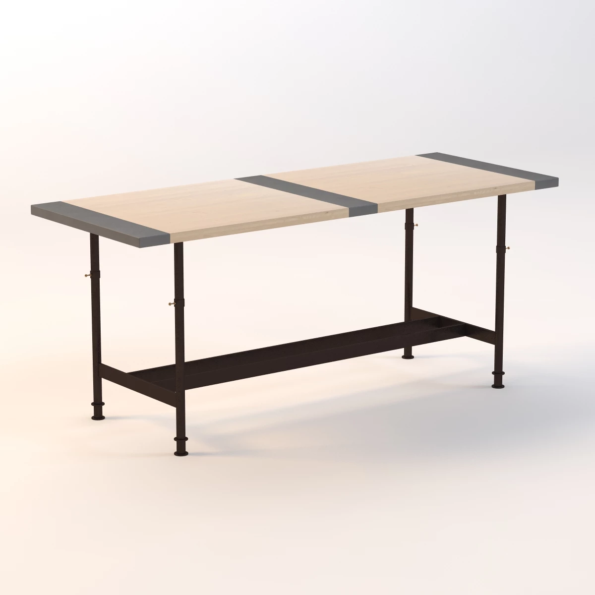 Adjustable Breadboard Table 3D Model_01