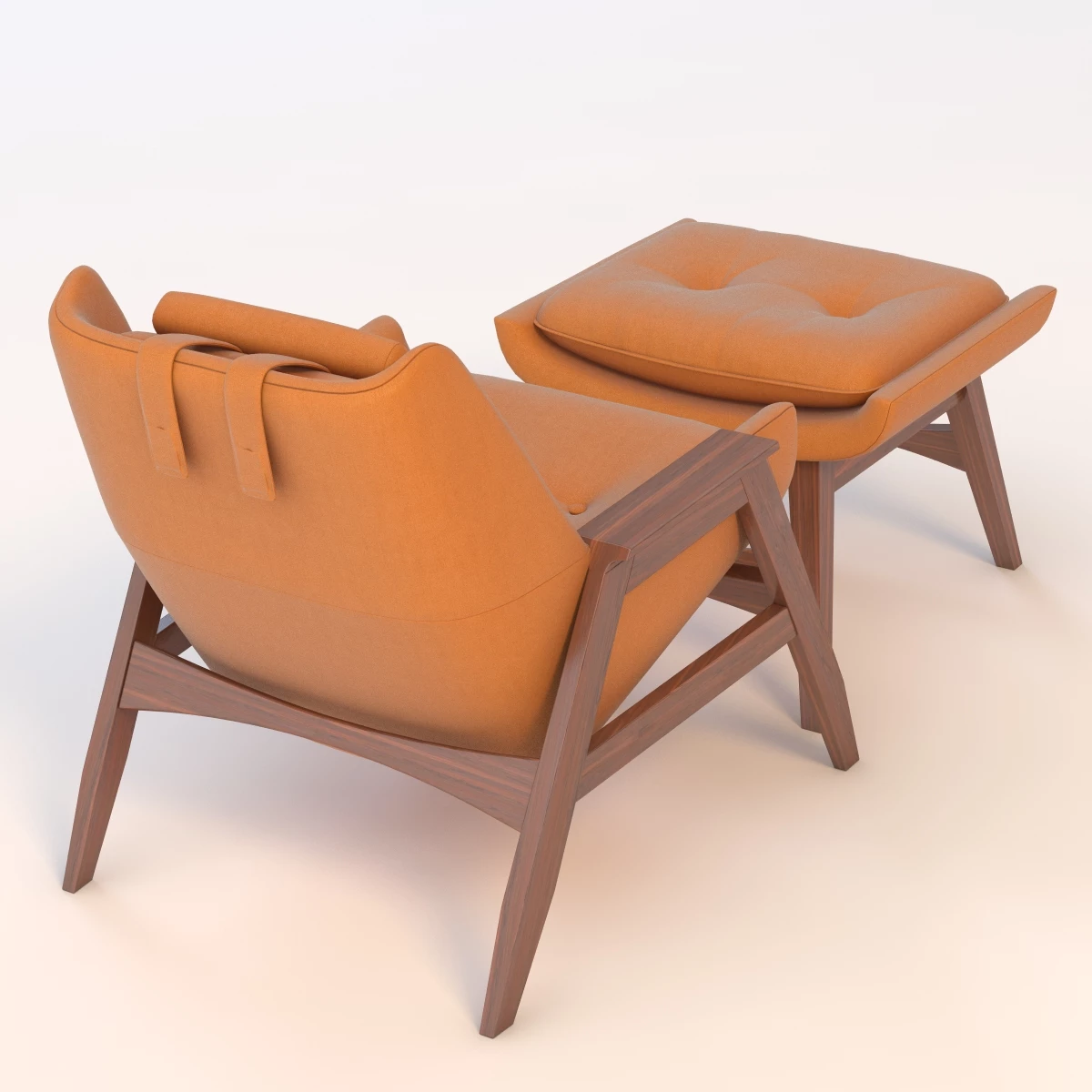 Adrian Pearsall Lounge Chair with Ottoman 3D Model_06