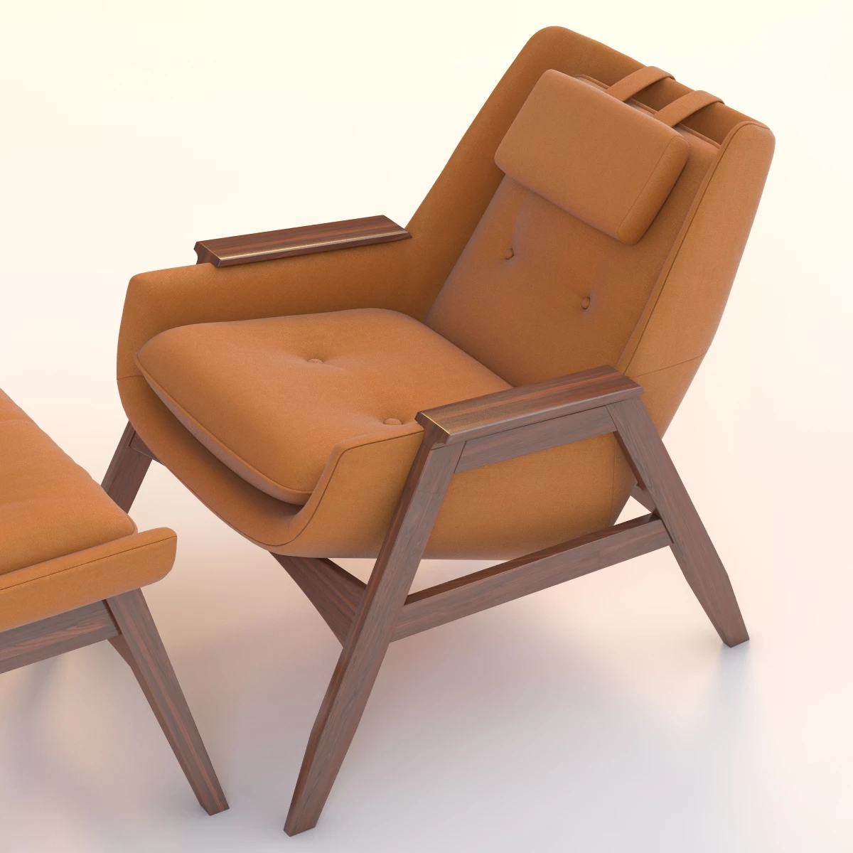 Adrian Pearsall Lounge Chair with Ottoman 3D Model_010
