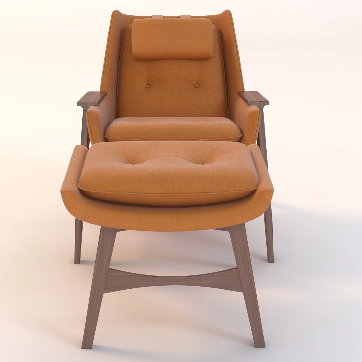 Adrian Pearsall Lounge Chair with Ottoman 3D Model_012