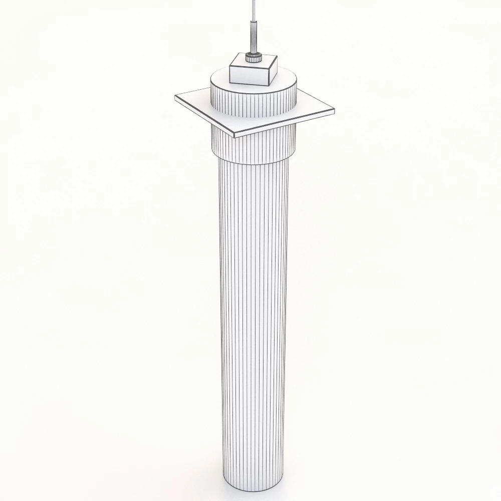 Airis Medium Vintage Platinum Pendant Light 3D Model_06