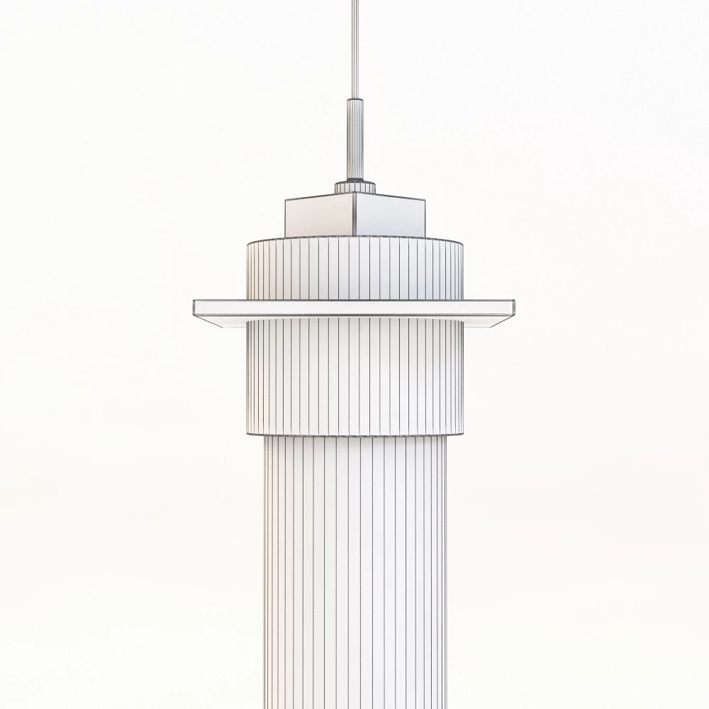 Airis Medium Vintage Platinum Pendant Light 3D Model_03