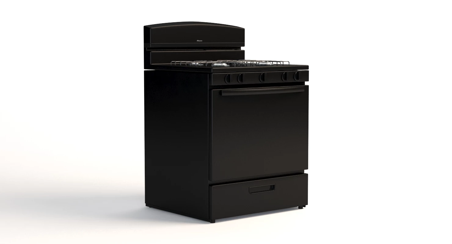 Amana 30 Inch Gas Range With Easyaccess Broiler Door 3D Model_05