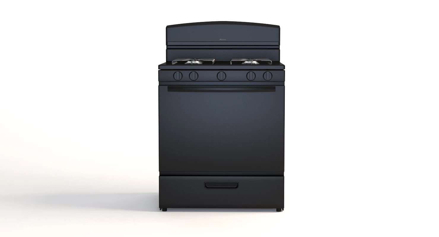 Amana 30 Inch Gas Range With Easyaccess Broiler Door 3D Model_04