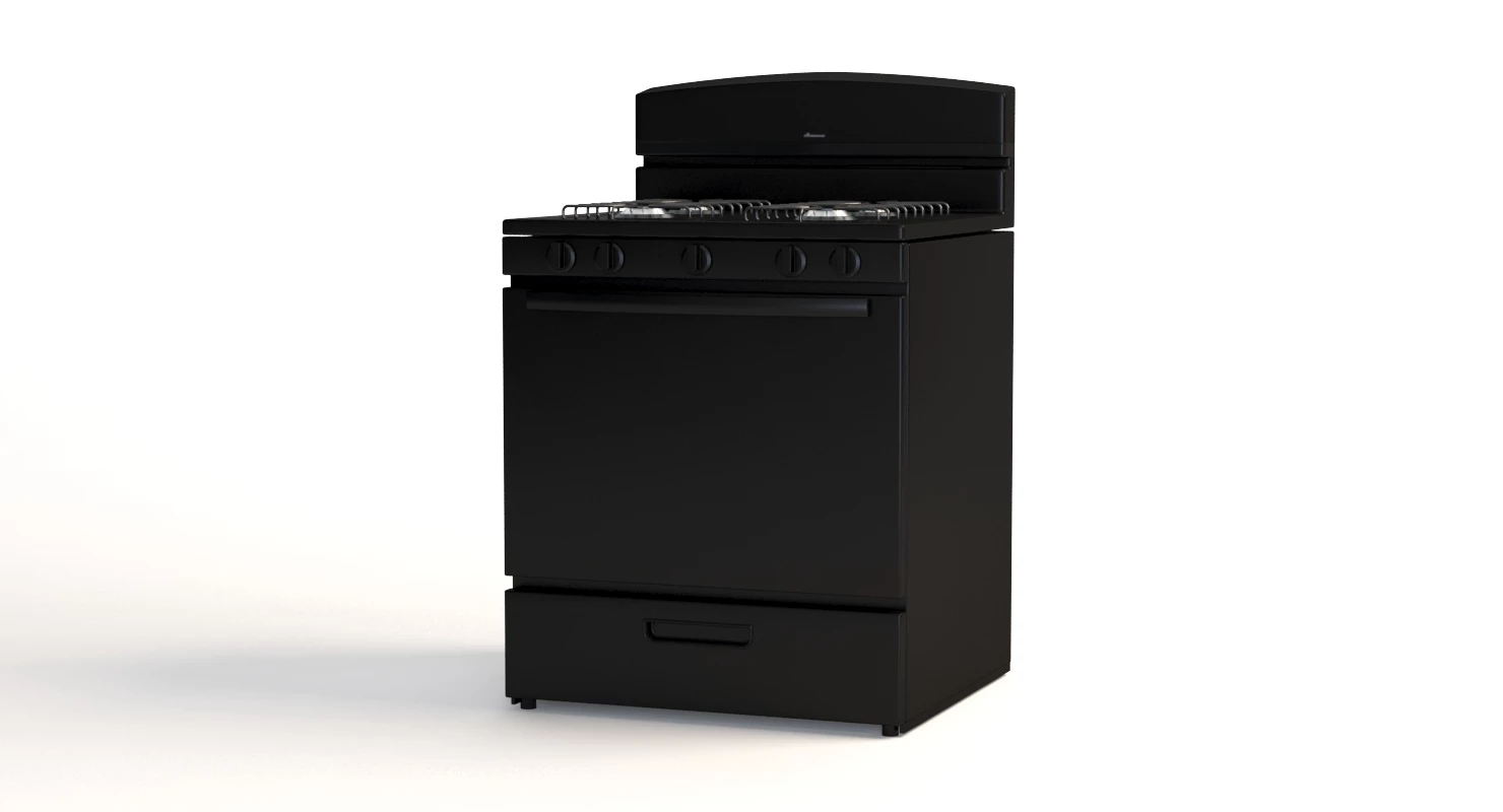 Amana 30 Inch Gas Range With Easyaccess Broiler Door 3D Model_010