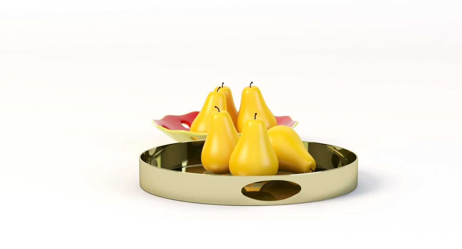 Angeline Round Mirrored Metal Decorative Centerpiece Tray By Kate And Laurel 3D Model_05