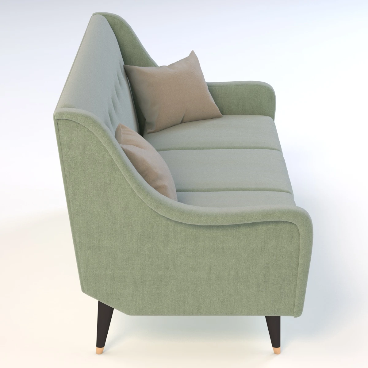 Anthropologie Slub Velvet Adrie Sofa 3D Model_06