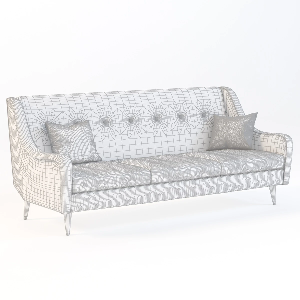 Anthropologie Slub Velvet Adrie Sofa 3D Model_03