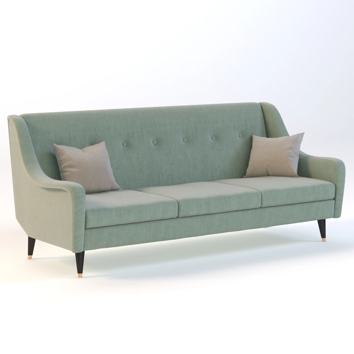 Anthropologie Slub Velvet Adrie Sofa 3D Model_01