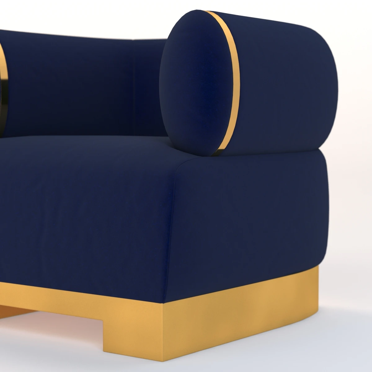 Armchair Dr100 With Gold Metal 3D Model_011