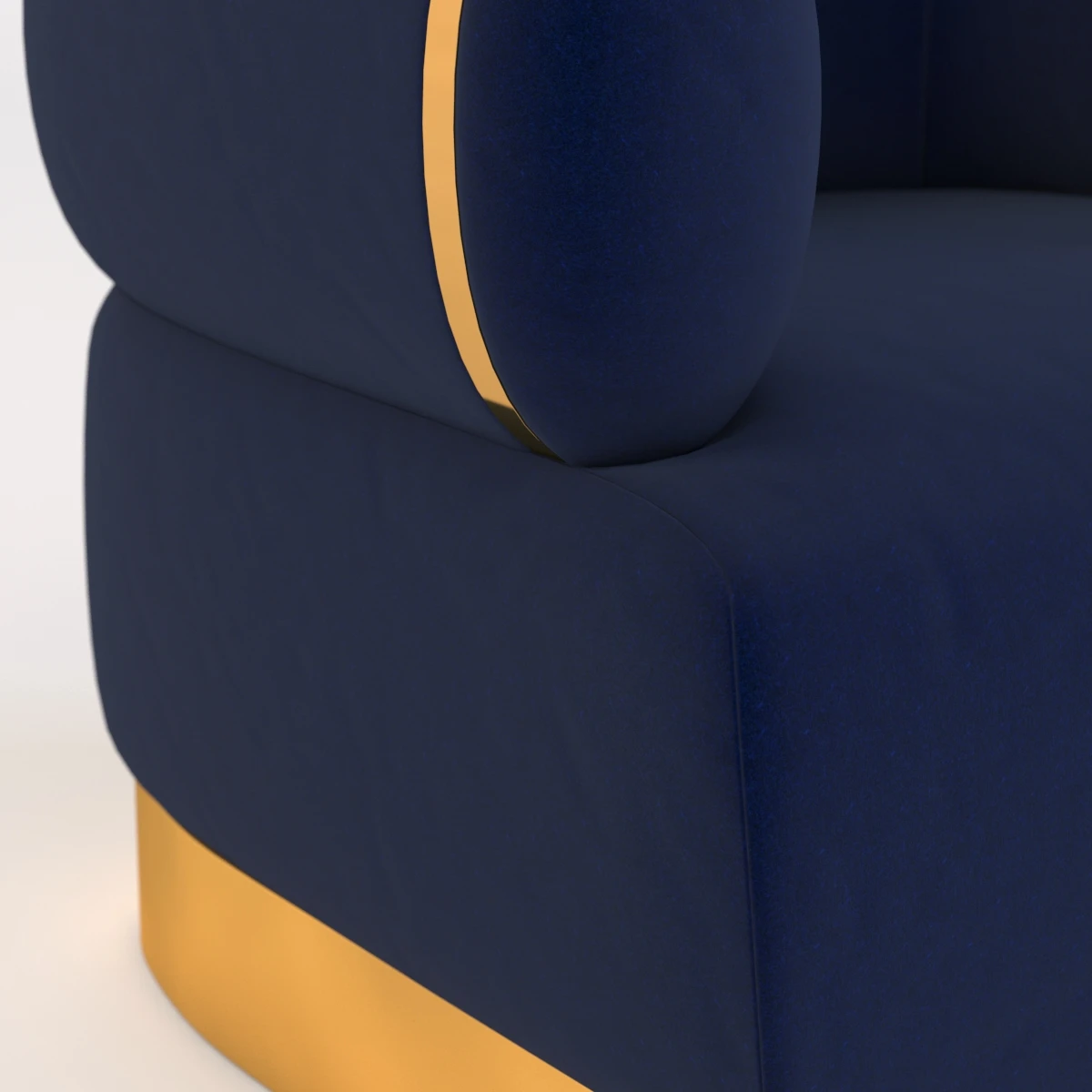 Armchair Dr100 With Gold Metal 3D Model_012