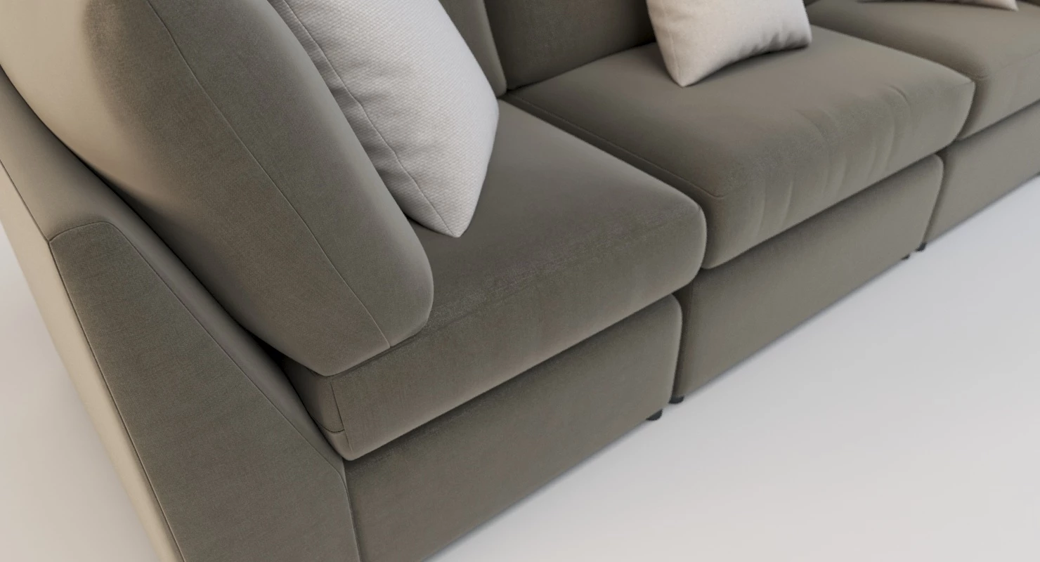 Bassett Beckham Pit Sectional Sofa Three Seater 3D Model_03