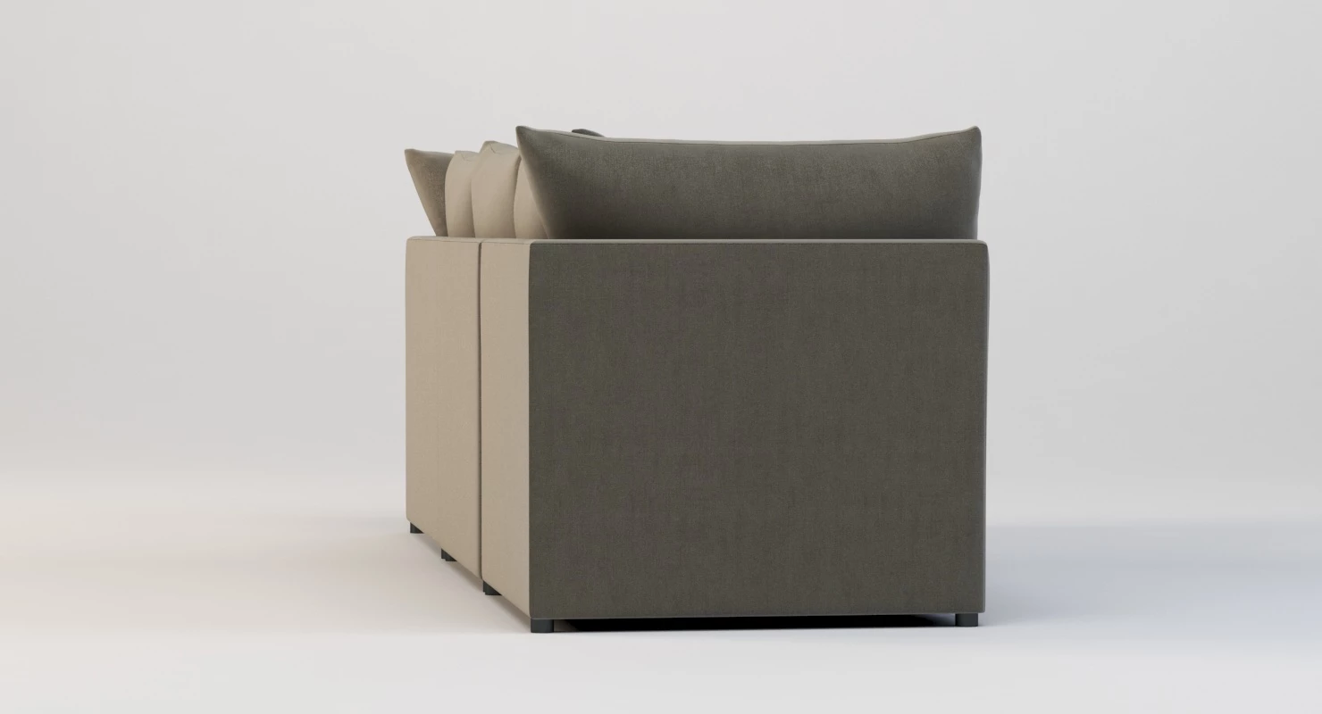 Bassett Beckham Pit Sectional Sofa Three Seater 3D Model_06