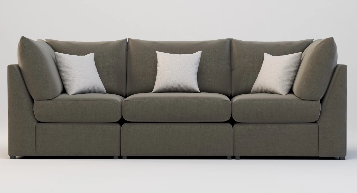 Bassett Beckham Pit Sectional Sofa Three Seater 3D Model_04