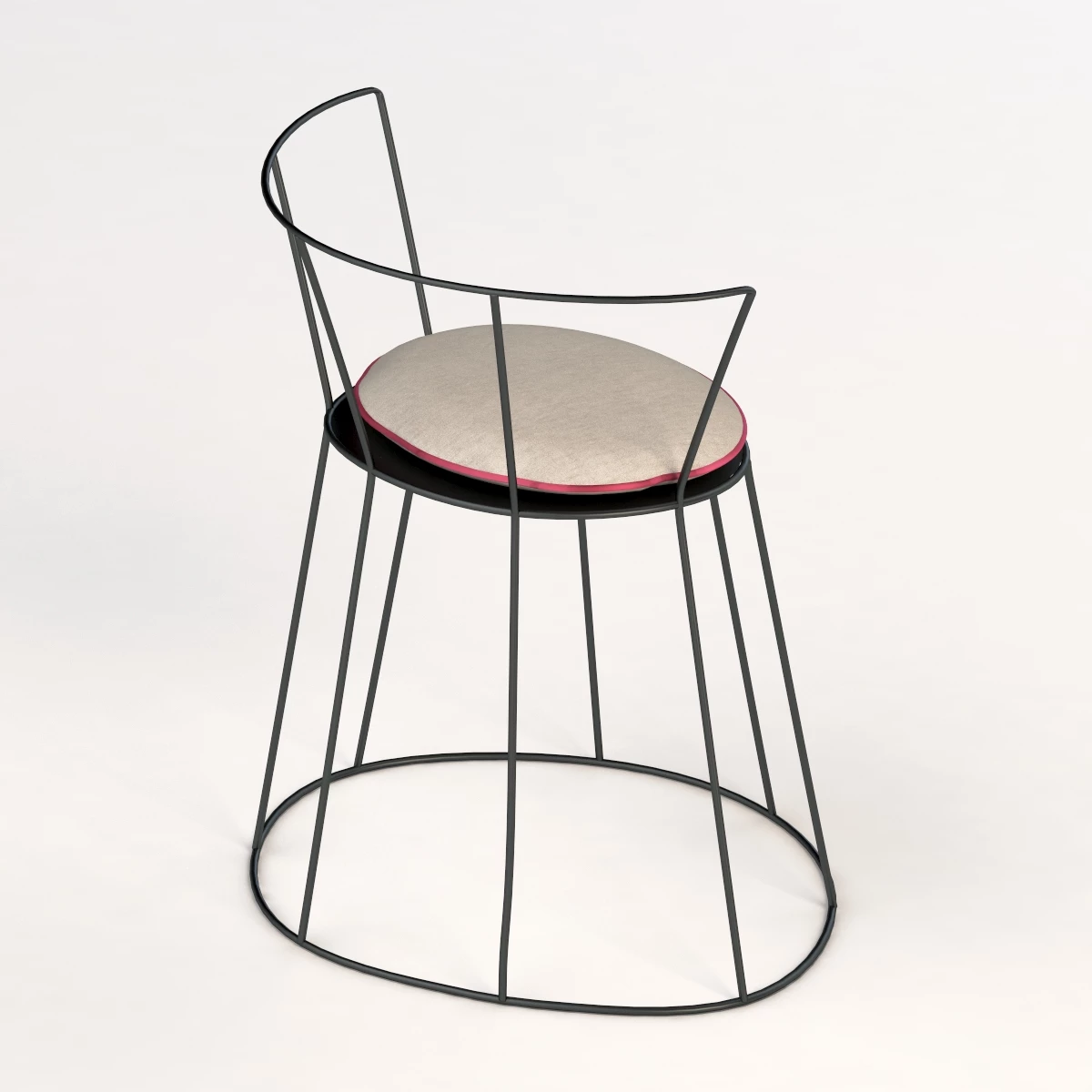Baxter Gibellina Iron Chair by Antonino Sciortino 3D Model_07