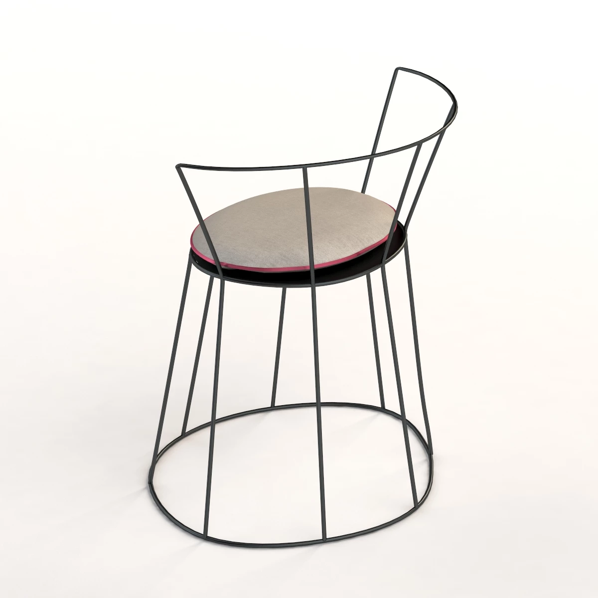 Baxter Gibellina Iron Chair by Antonino Sciortino 3D Model_03