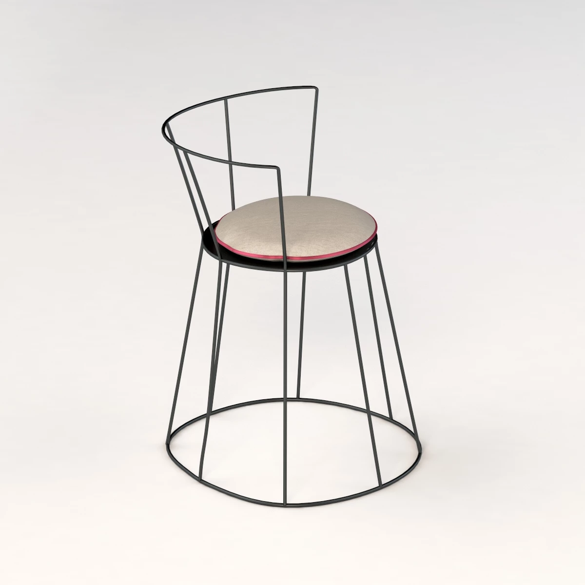 Baxter Gibellina Iron Chair by Antonino Sciortino 3D Model_06