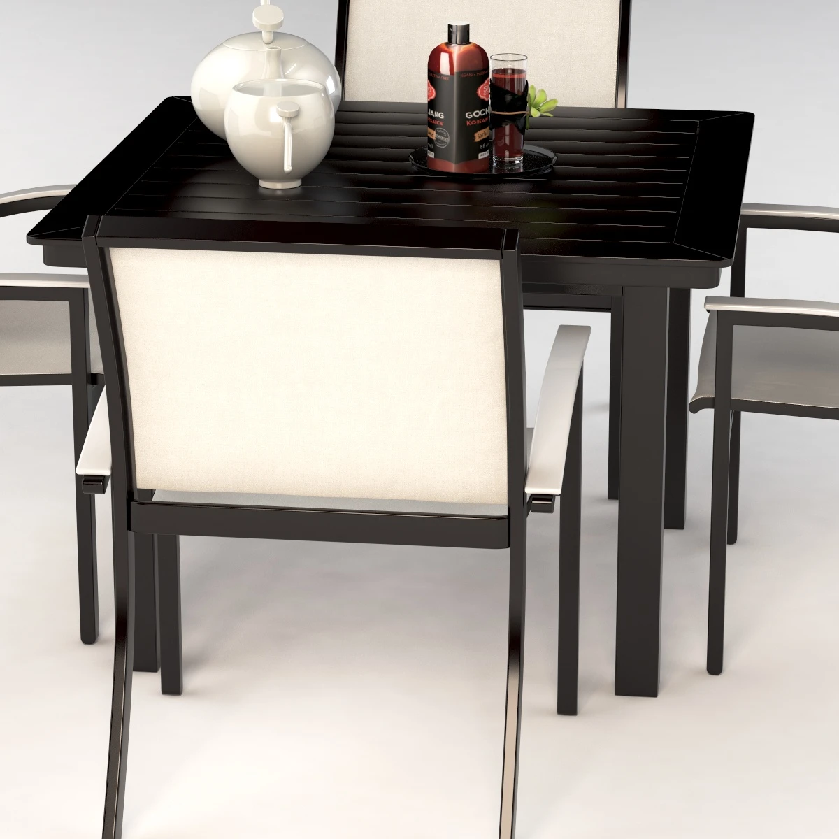 Bazza Dining Chair And Table Set 3D Model_06