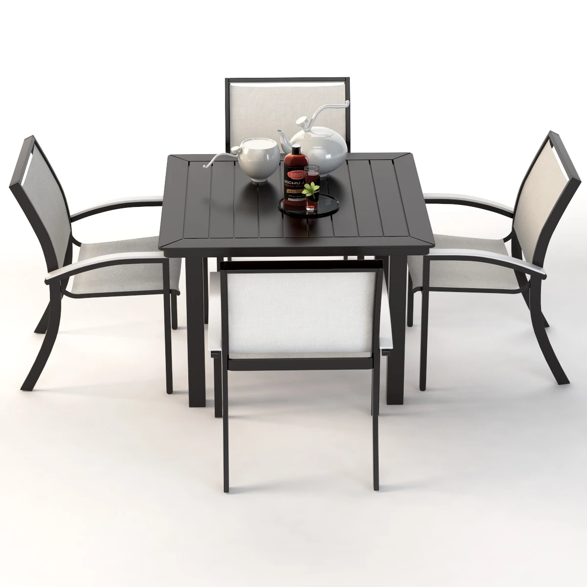 Bazza Dining Chair And Table Set 3D Model_04
