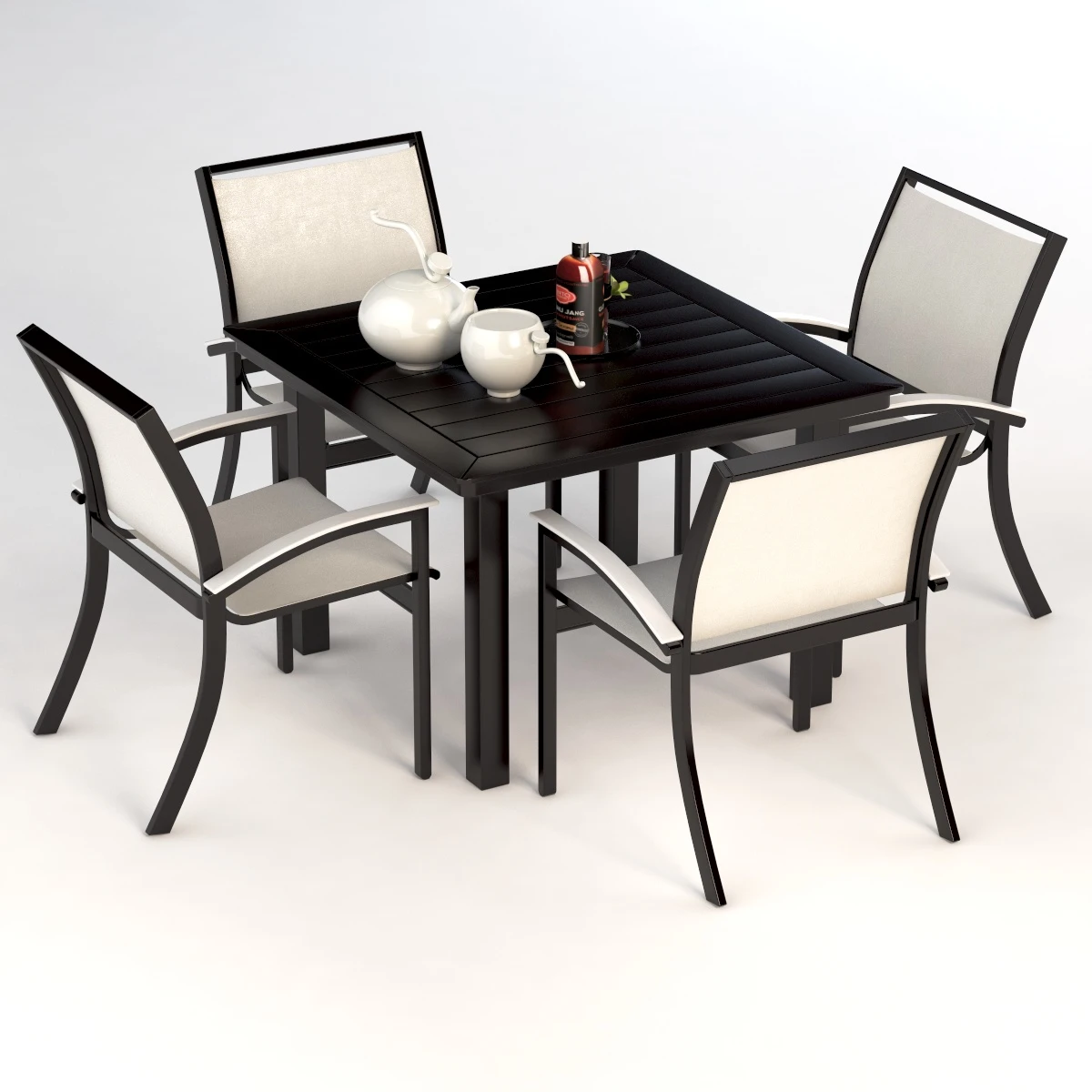 Bazza Dining Chair And Table Set 3D Model_07