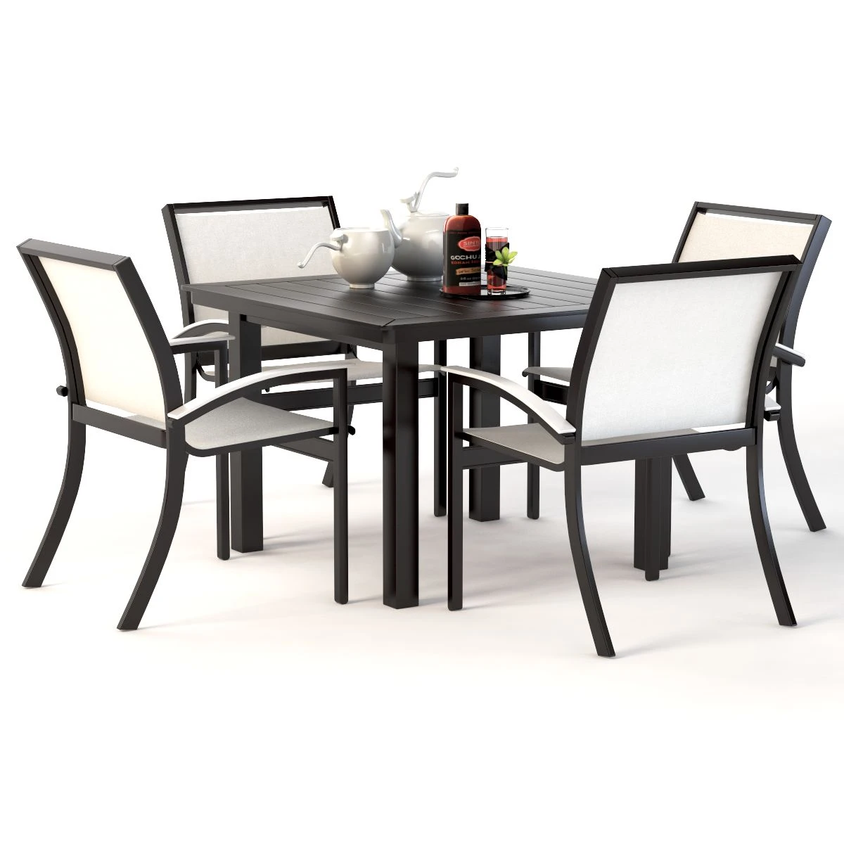 Bazza Dining Chair And Table Set 3D Model_01