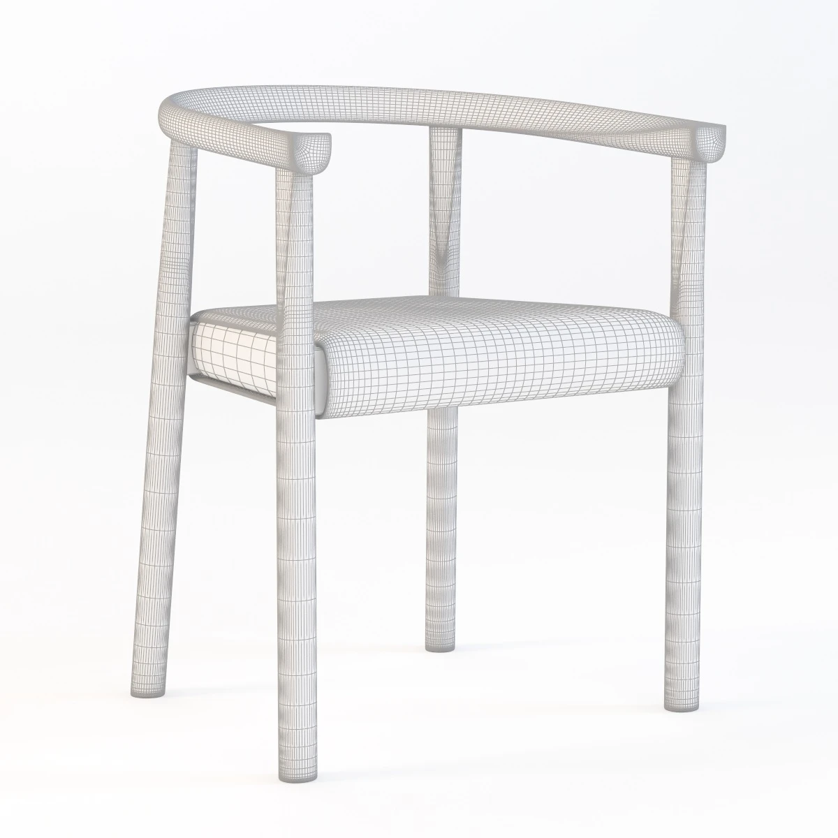 Bensen Tokyo Wooden Chair 3D Model_03