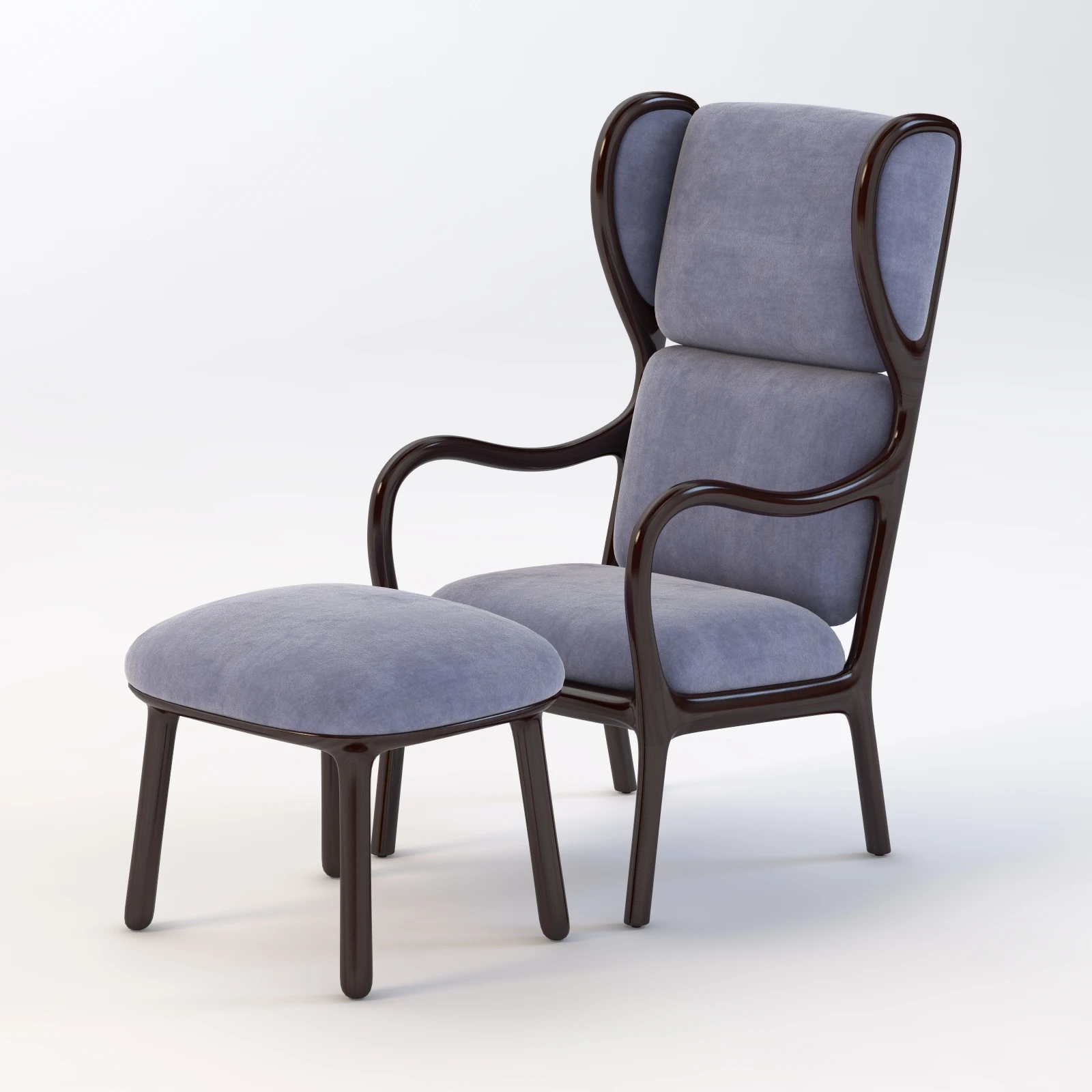 Bergere 30 Armchair by Ceccotti Collezioni 3D Model_01