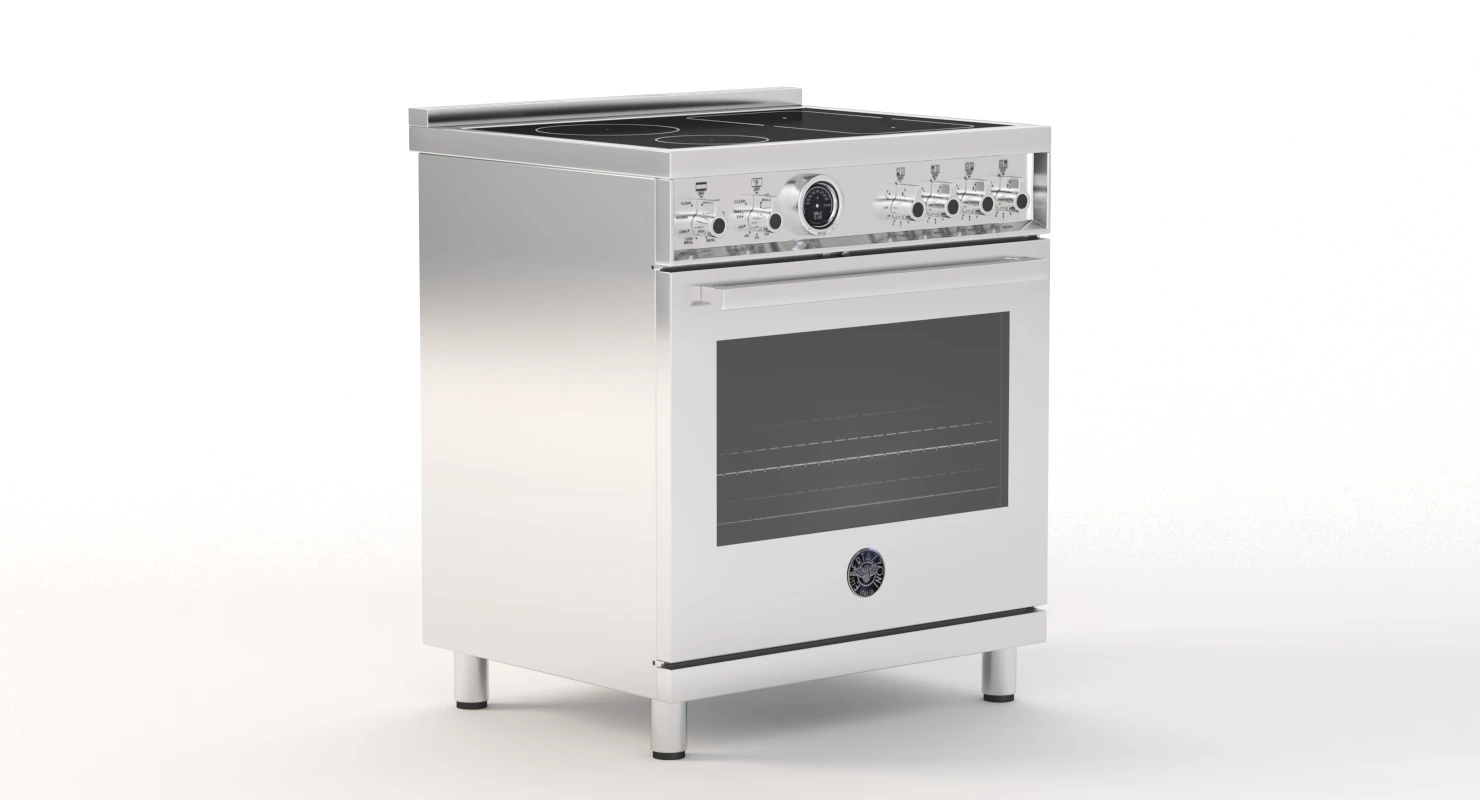 Bertazzoni 30 Inch 4 Induction Zones Electric Self Clean Oven PROF304INSXT 3D Model_05