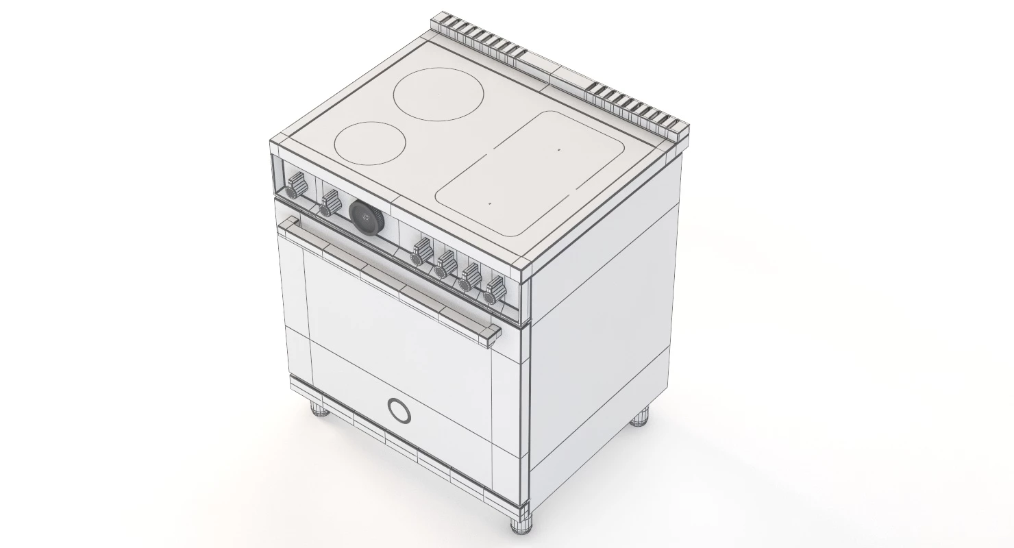 Bertazzoni 30 Inch 4 Induction Zones Electric Self Clean Oven PROF304INSXT 3D Model_012