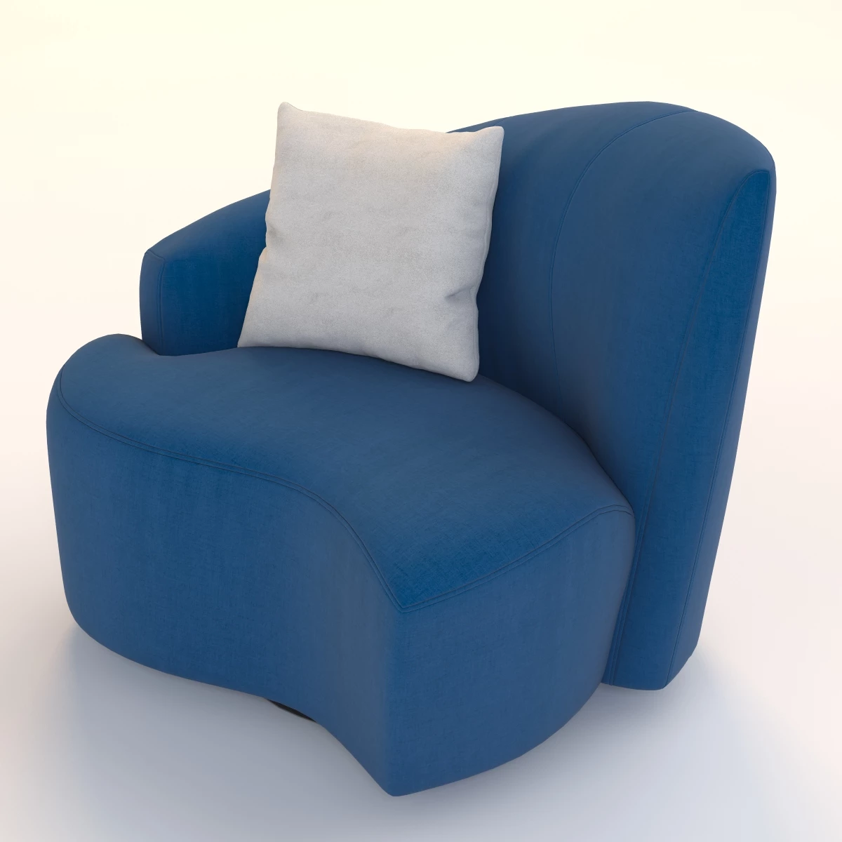 Bilbao Swivel Lounge Chair 3D Model_05