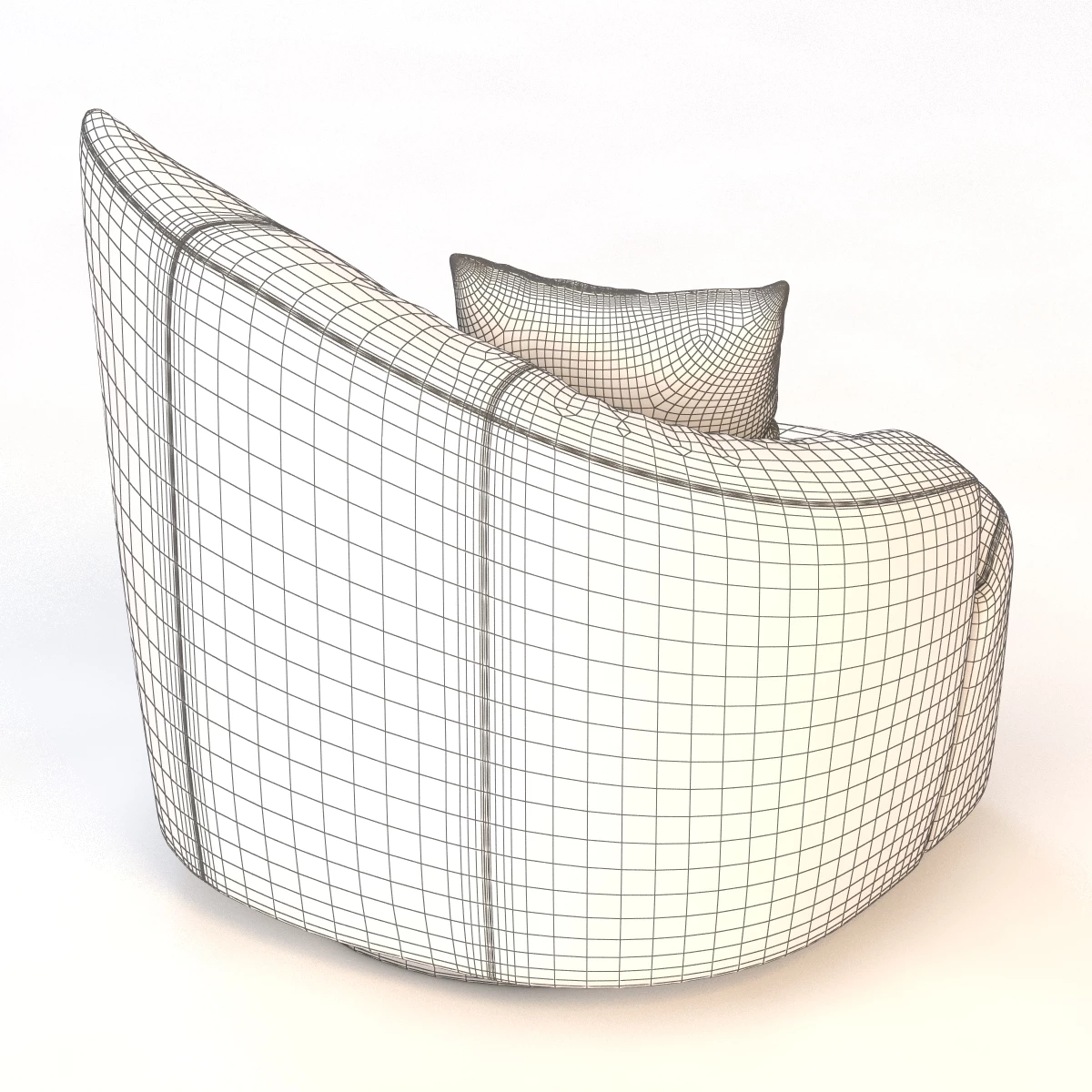Bilbao Swivel Lounge Chair 3D Model_03