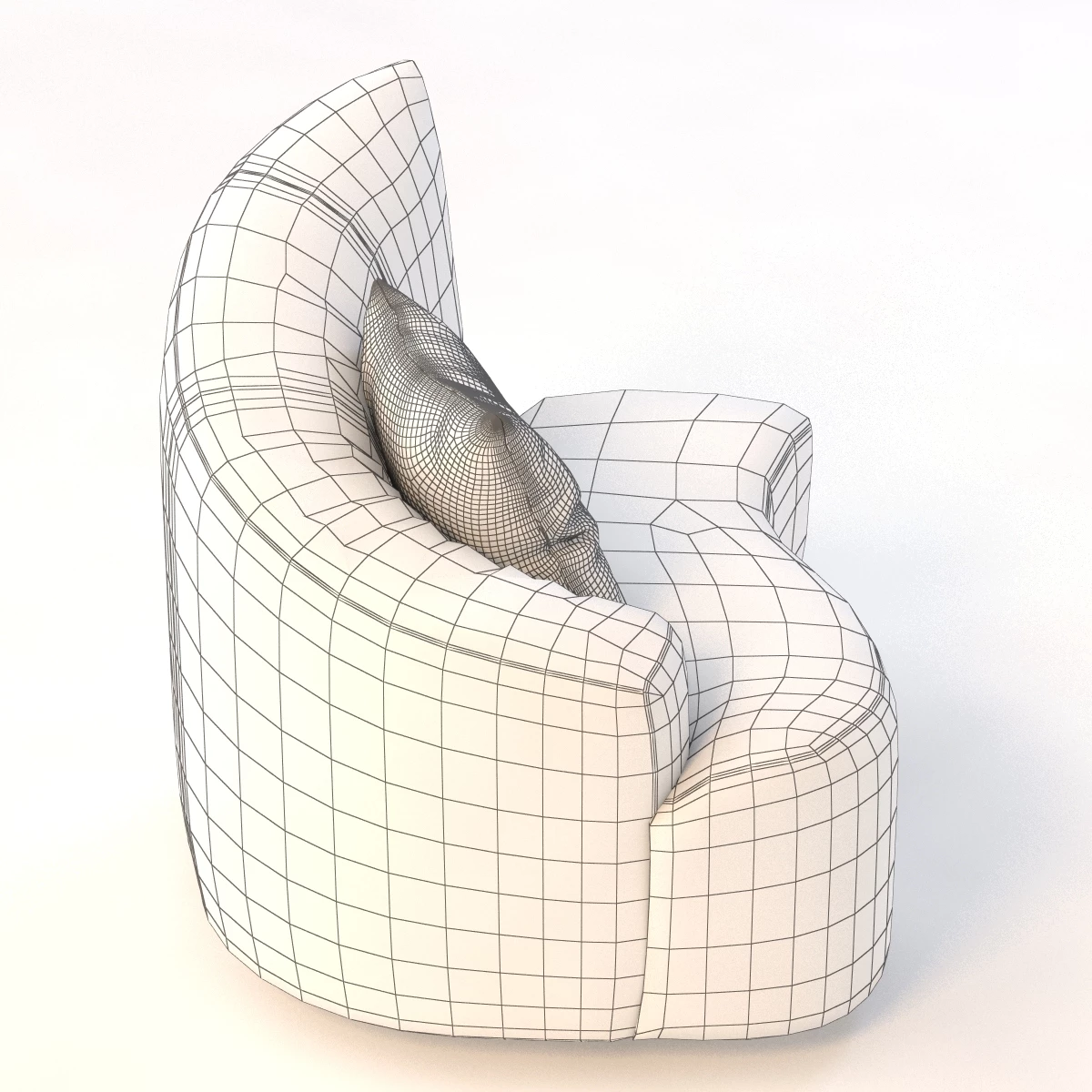 Bilbao Swivel Lounge Chair 3D Model_014