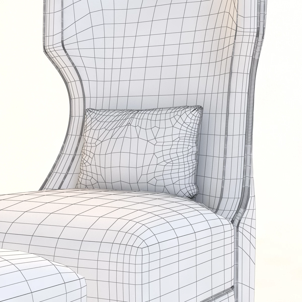 Bolier Modern Luxury Demi Wing Chair 92006 3D Model_011