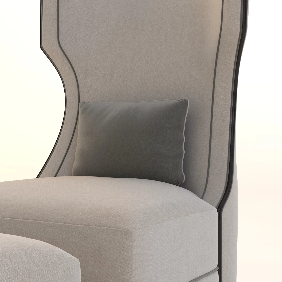 Bolier Modern Luxury Demi Wing Chair 92006 3D Model_09