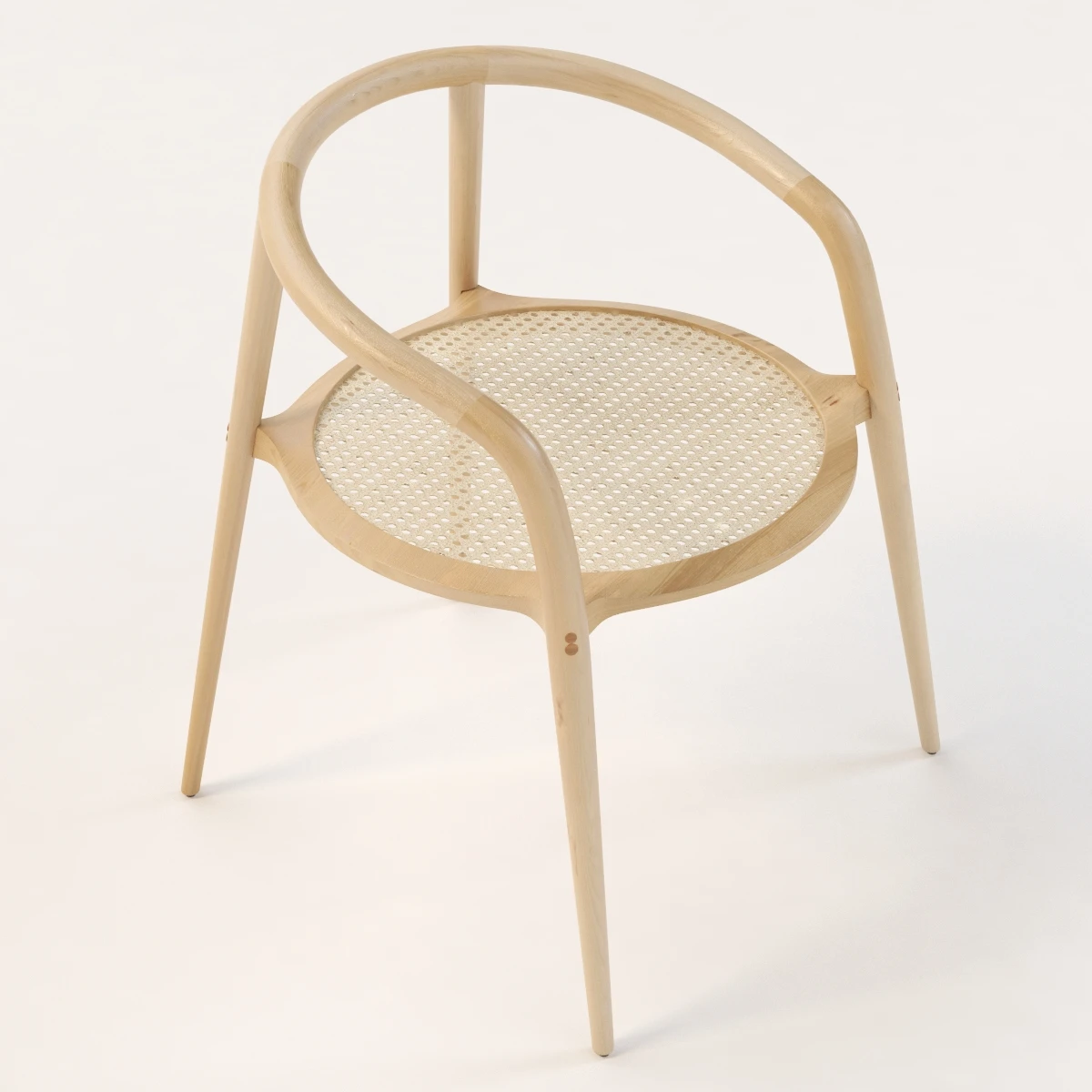 Branca Lisboa Aranha Contemporary Beech Chair 3D Model_01