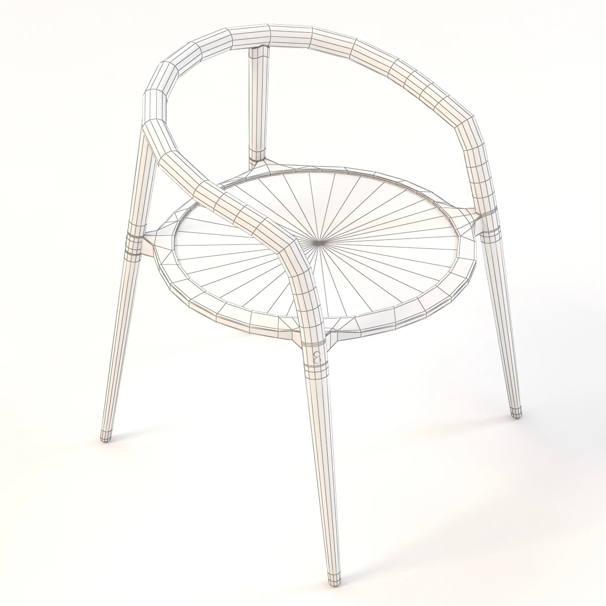 Branca Lisboa Aranha Contemporary Beech Chair 3D Model_04
