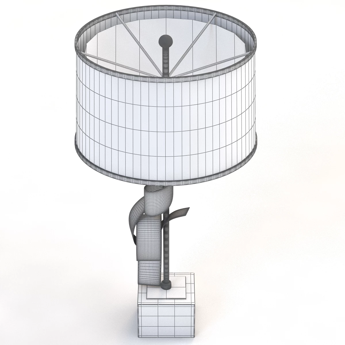 Brass Curls Table Lamp 3D Model_06