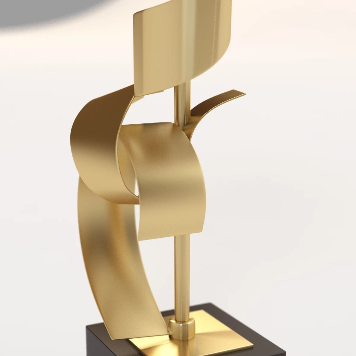Brass Curls Table Lamp 3D Model_07
