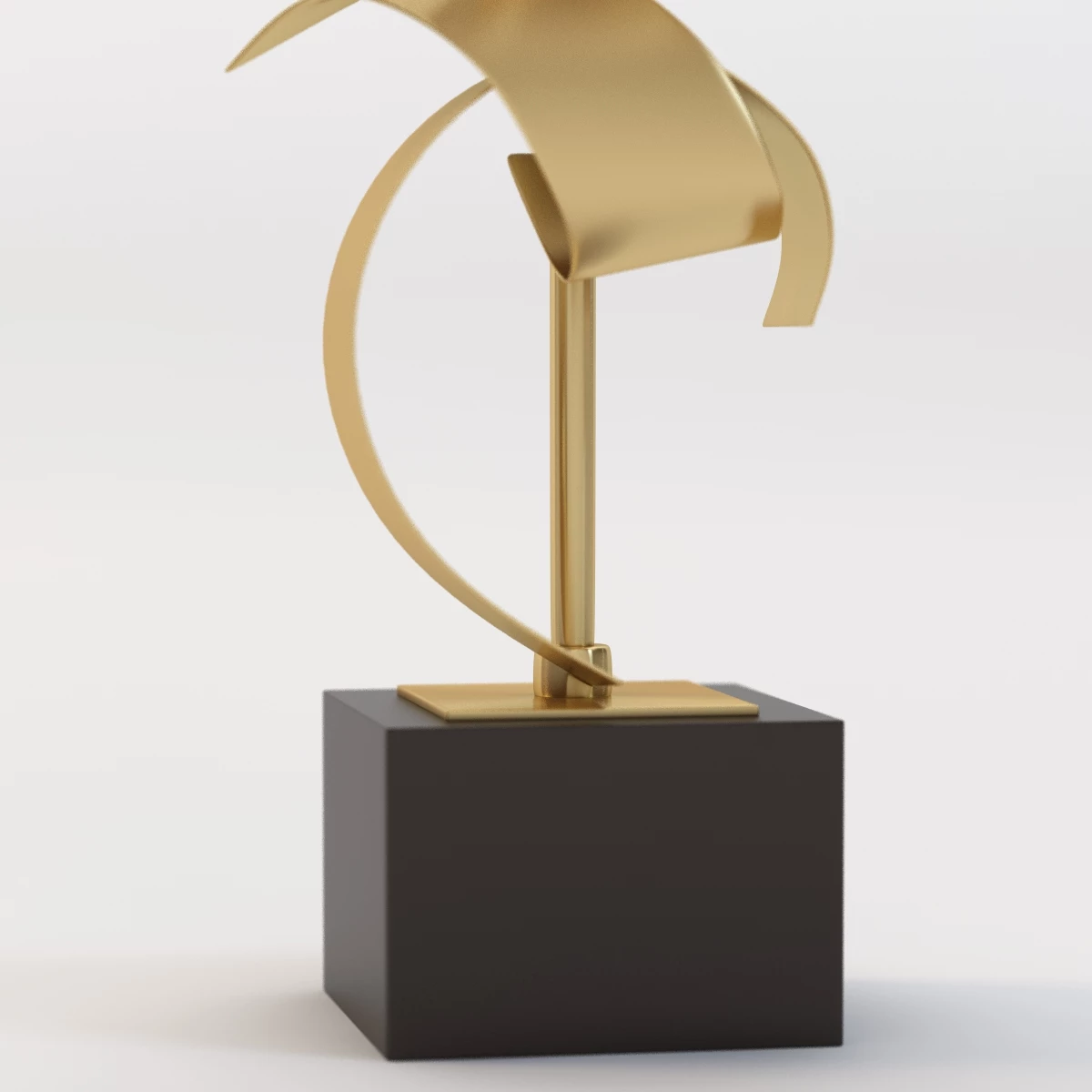Brass Curls Table Lamp 3D Model_08