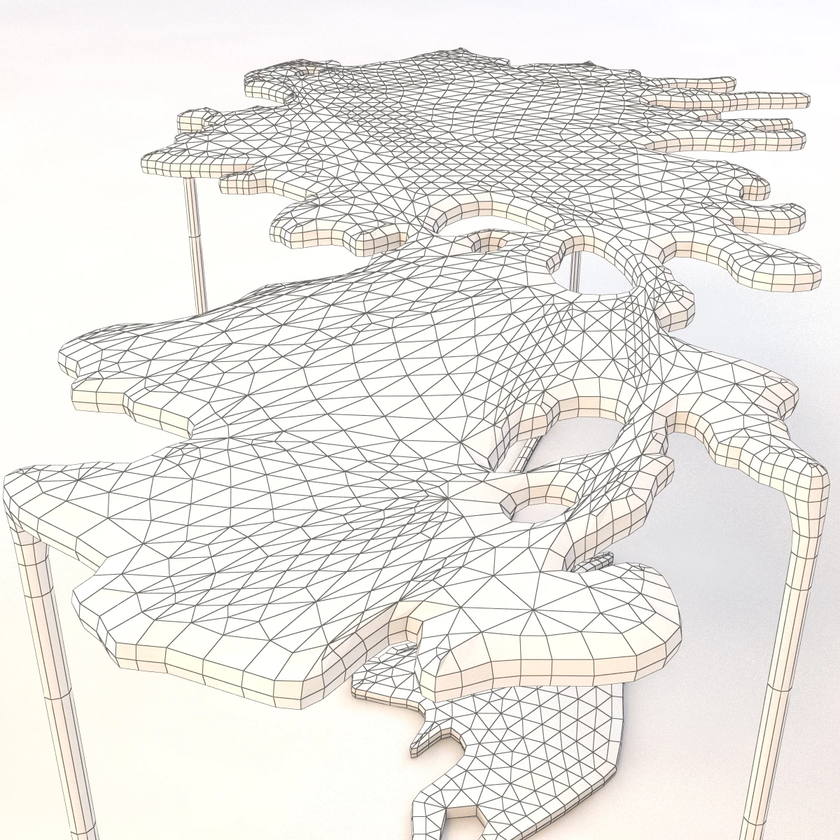 Bronze Puddle Cocktail Table 3D Model_04