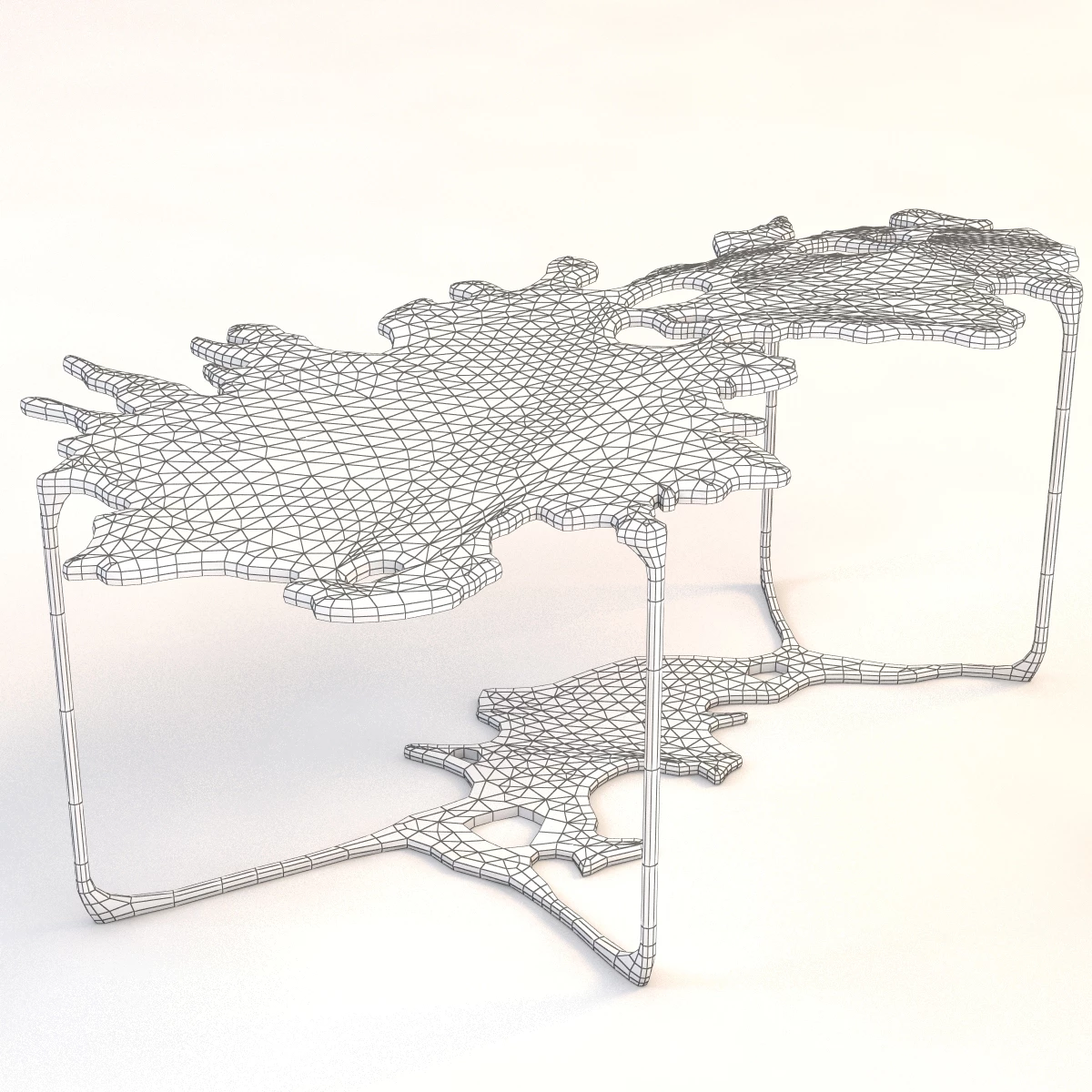 Bronze Puddle Cocktail Table 3D Model_06
