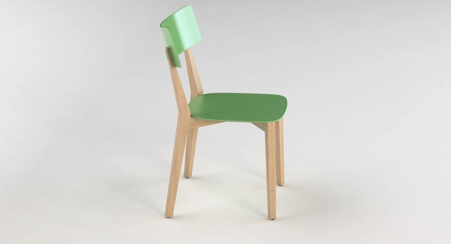 Brunner Due Wooden Chair By Wolfgang C R Mezger 3D Model_06