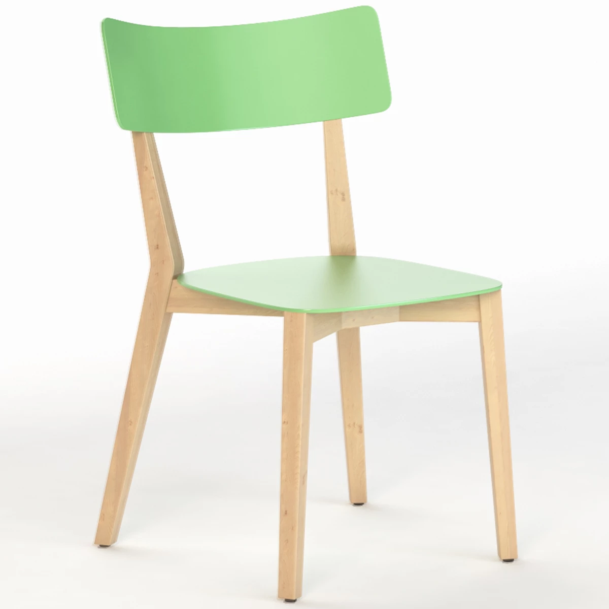 Brunner Due Wooden Chair By Wolfgang C R Mezger 3D Model_01