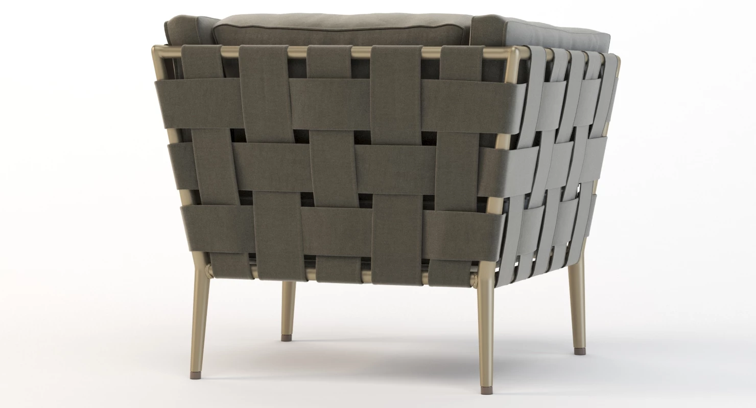Cane Line Conic Moduler Sectional Sofa Armchair Module 3D Model_06