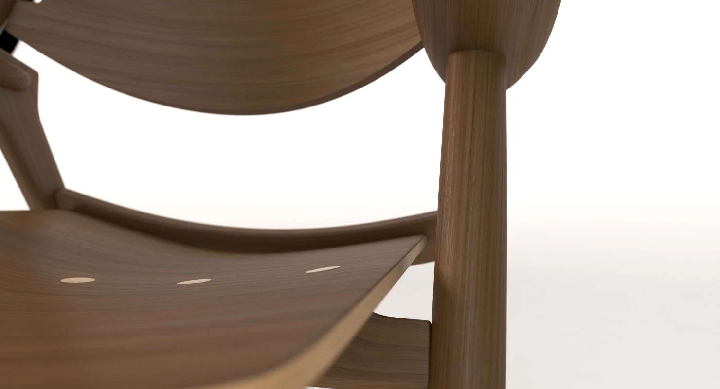 CH28 Carl Hansen and Son Armchair by Hans J Wegner 3D Model_03