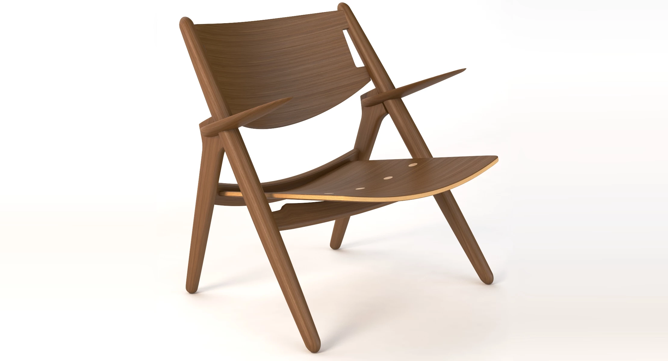 CH28 Carl Hansen and Son Armchair by Hans J Wegner 3D Model_01