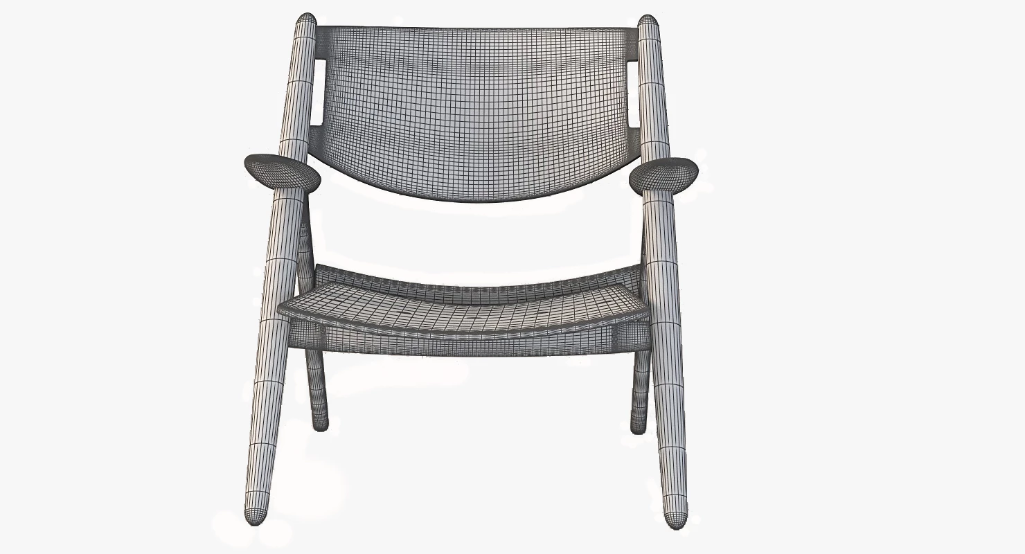 CH28 Carl Hansen and Son Armchair by Hans J Wegner 3D Model_04
