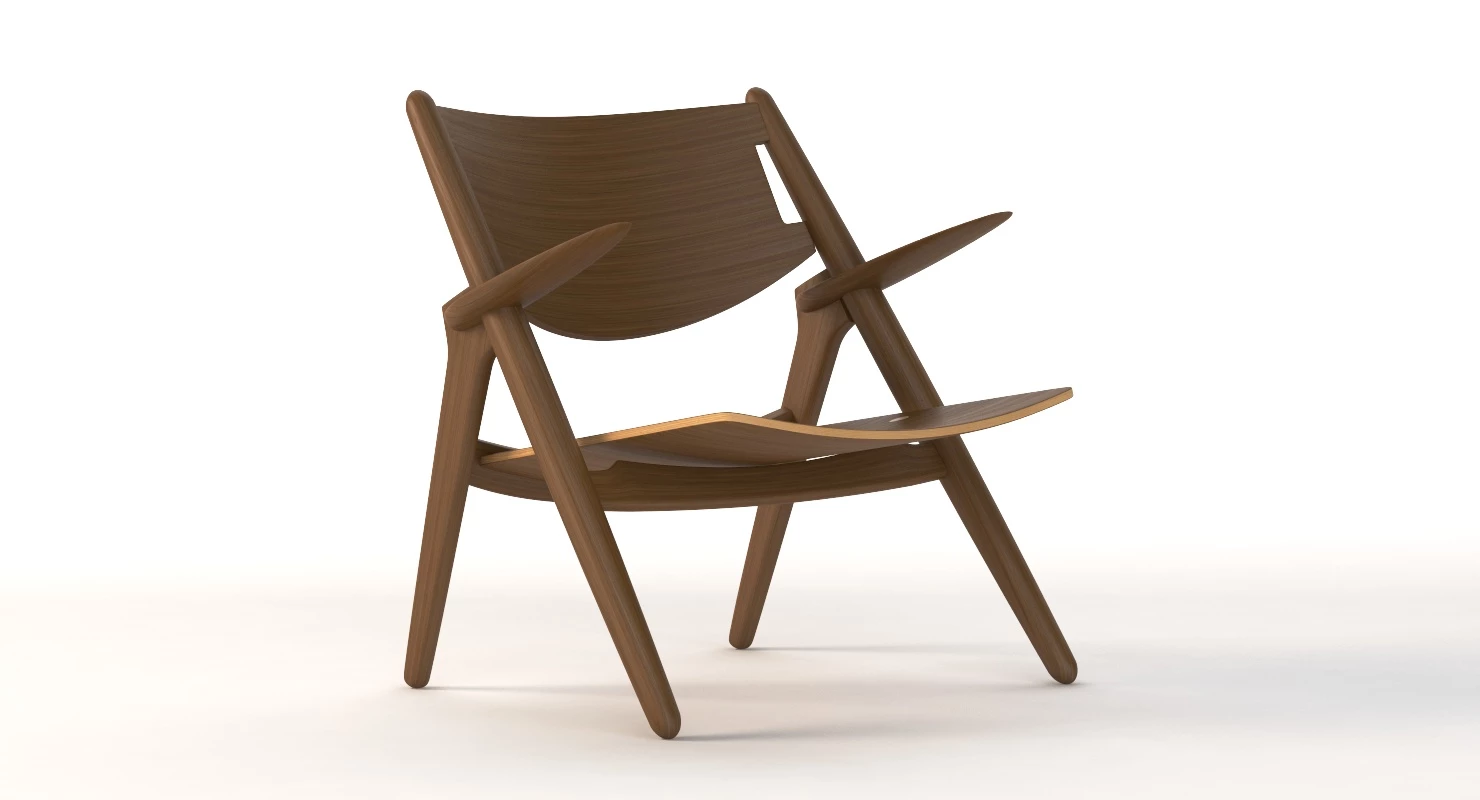 CH28 Carl Hansen and Son Armchair by Hans J Wegner 3D Model_09