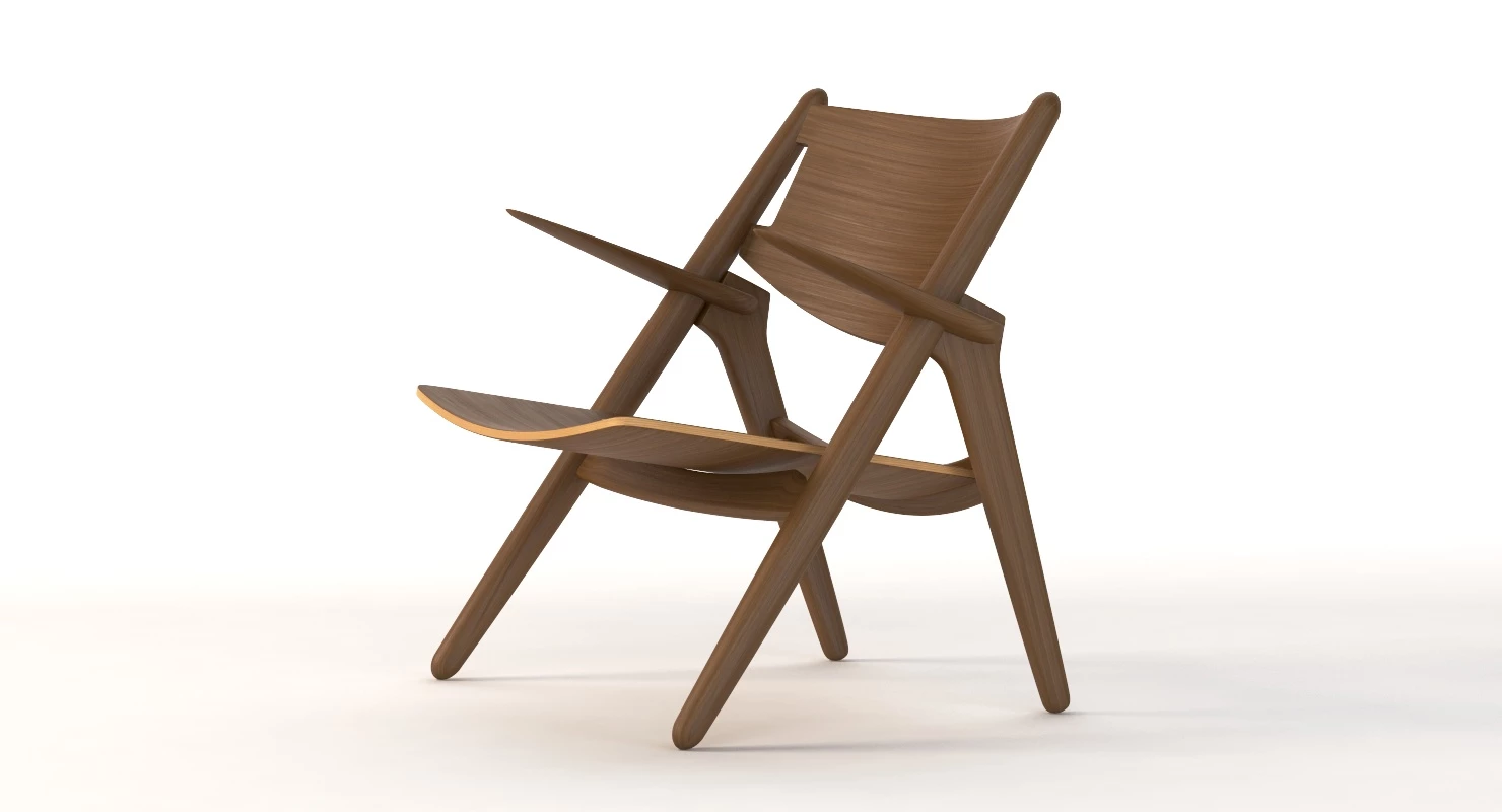 CH28 Carl Hansen and Son Armchair by Hans J Wegner 3D Model_013