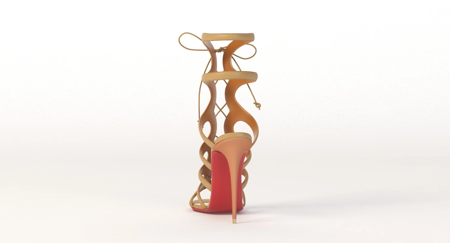 Christian Louboutin Amazoulo Sandal Shoe 3D Model_08